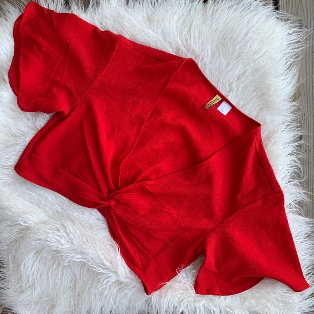 H&M Red Sexy Crop Top - Size 8 (EUC)